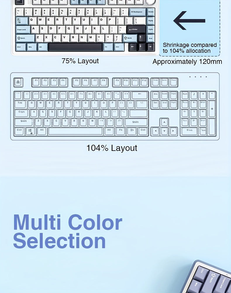 AULA F75 RGB Mechanical Gaming Keyboard - 2.4G Wireless/Wired