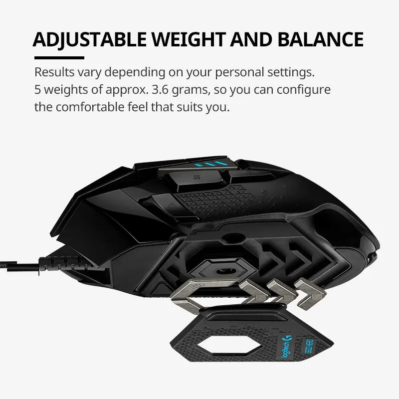 Logitech G502 HERO Gaming Mouse Detachable Weights