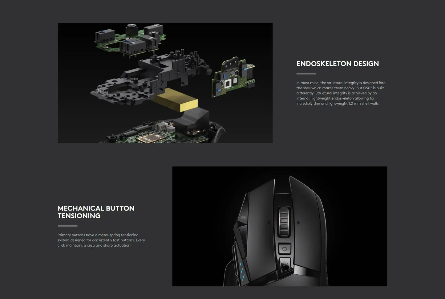 Logitech G502 HERO LIGHTSPEED Wired/Wireless Gaming Mouse