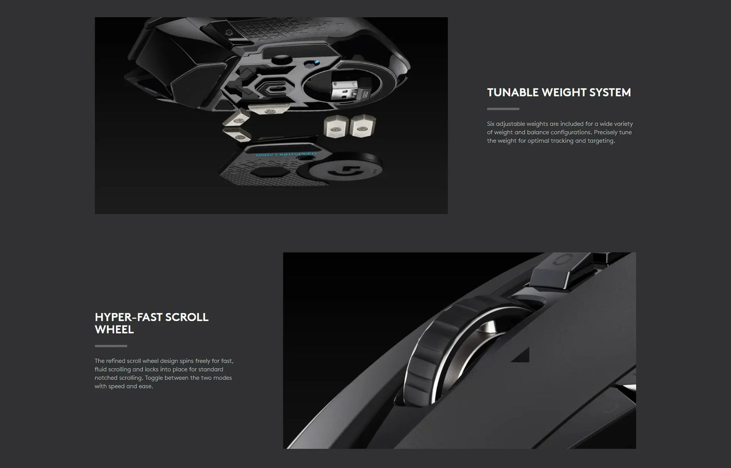 Logitech G502 HERO LIGHTSPEED Wired/Wireless Gaming Mouse