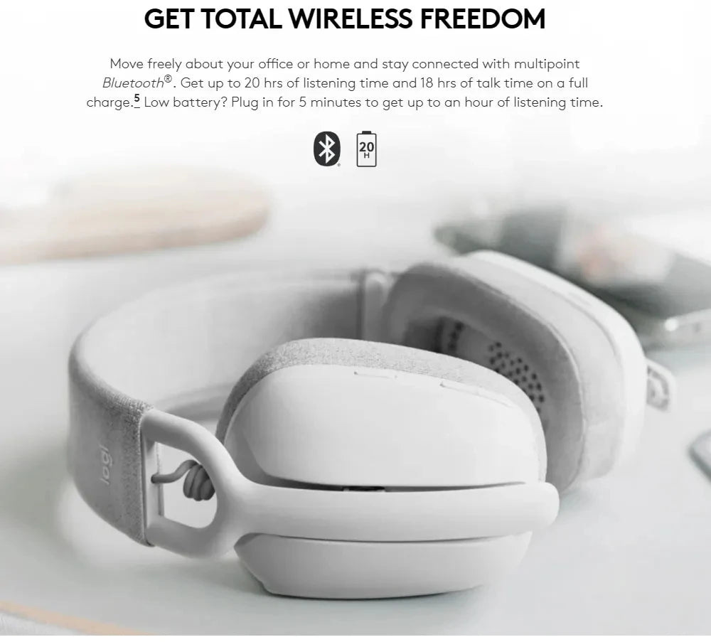 Wireless Headphones Logitech Zone Vibe 100