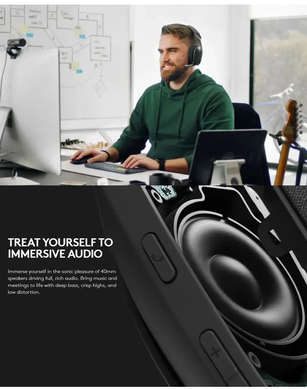Wireless Headphones Logitech Zone Vibe 100