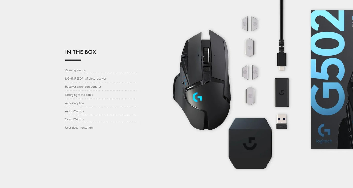 Logitech G502 HERO LIGHTSPEED Wired/Wireless Gaming Mouse