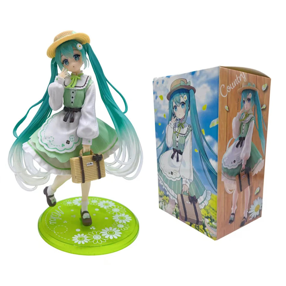 Original Taito Fashion Hatsune Miku Country Anime Figure 20CM