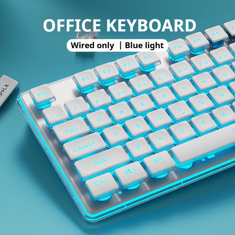 EWEADN Silent LED-Backlit Ergonomic Gaming Keyboard