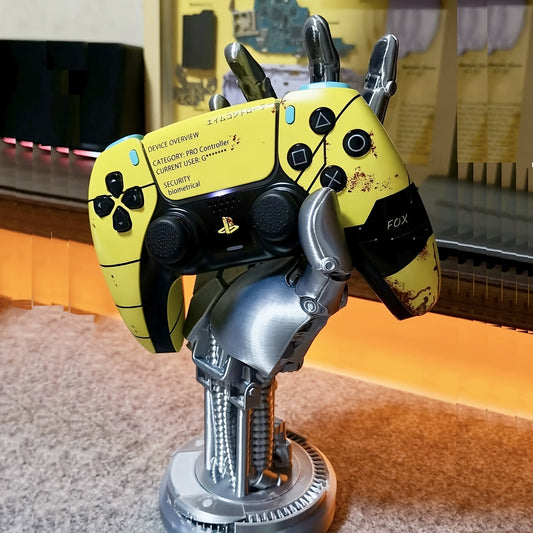 Cyberpunk-Inspired 3D Printed Game Controller Stand