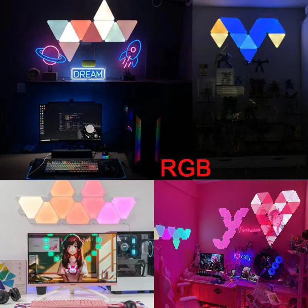 Triangle Wall LED Lights Quantum Atmosphere Night Light WIFI Bluetooth 5V USB